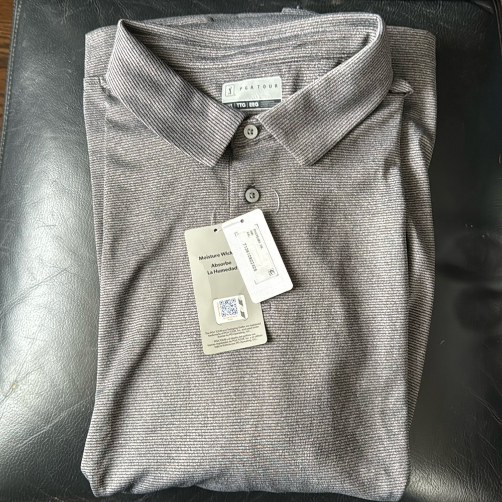 Gray long sleeved PGA Tour long sleeved polo XXL